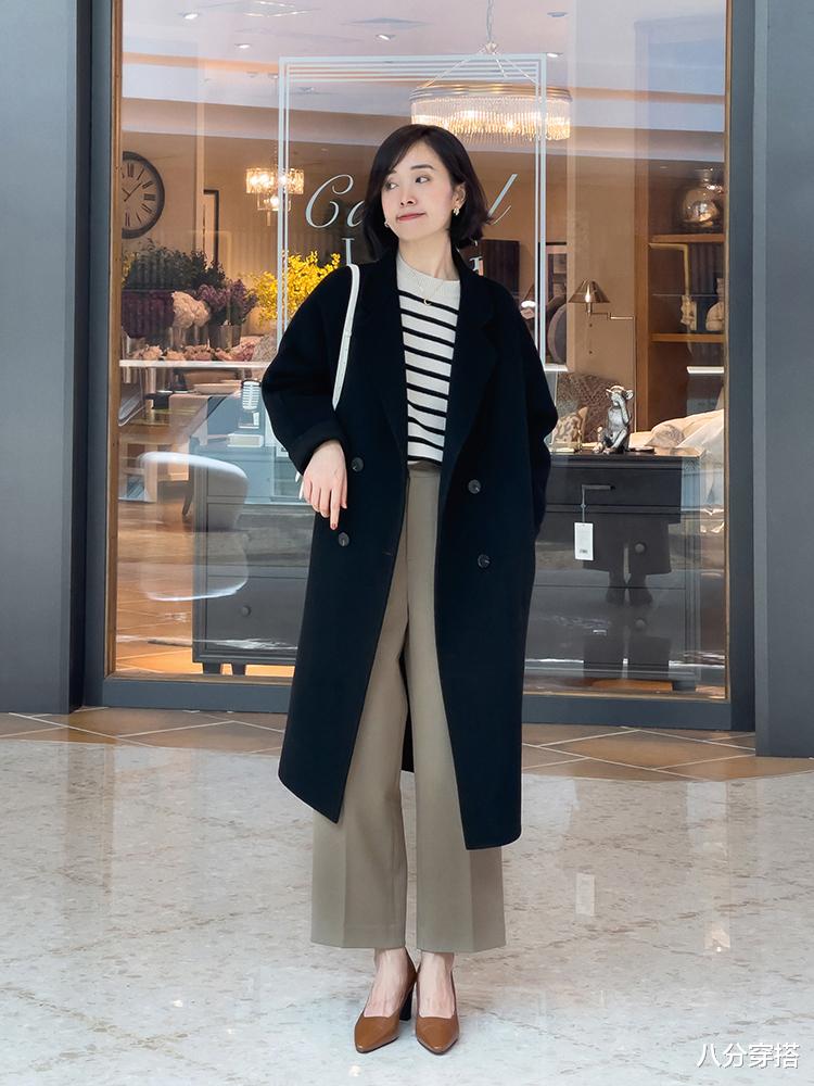 八分穿搭 秋冬不知道怎么选外套？码住这件黑色大衣，经典百搭又不挑人