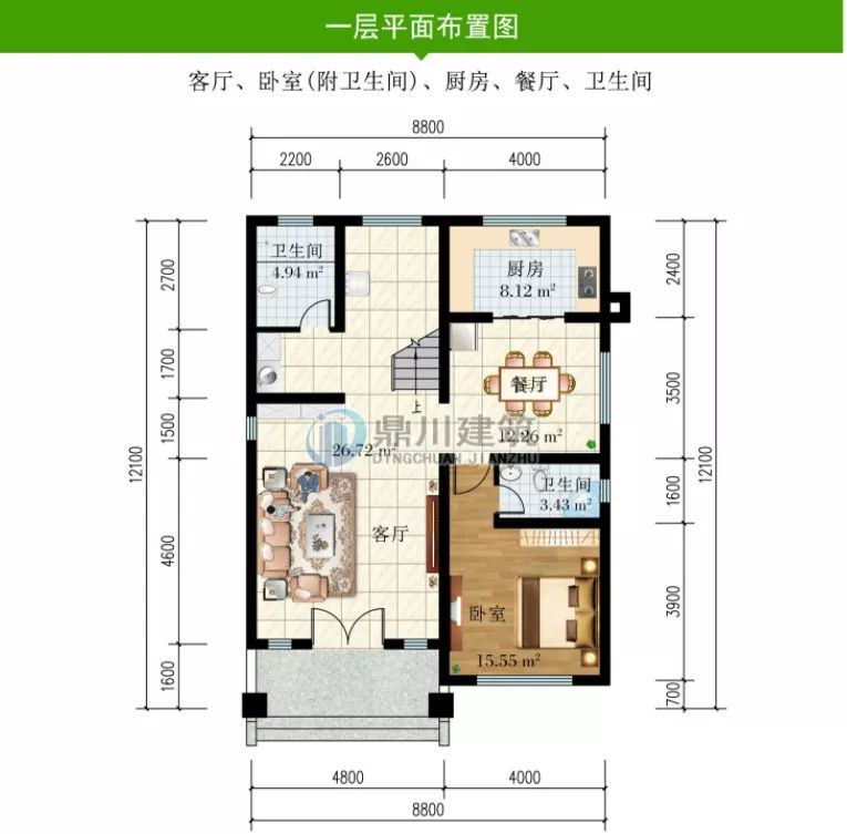 二手房|开间8.8米三层别墅，占地109平米，29万造价，布局实用住得舒服