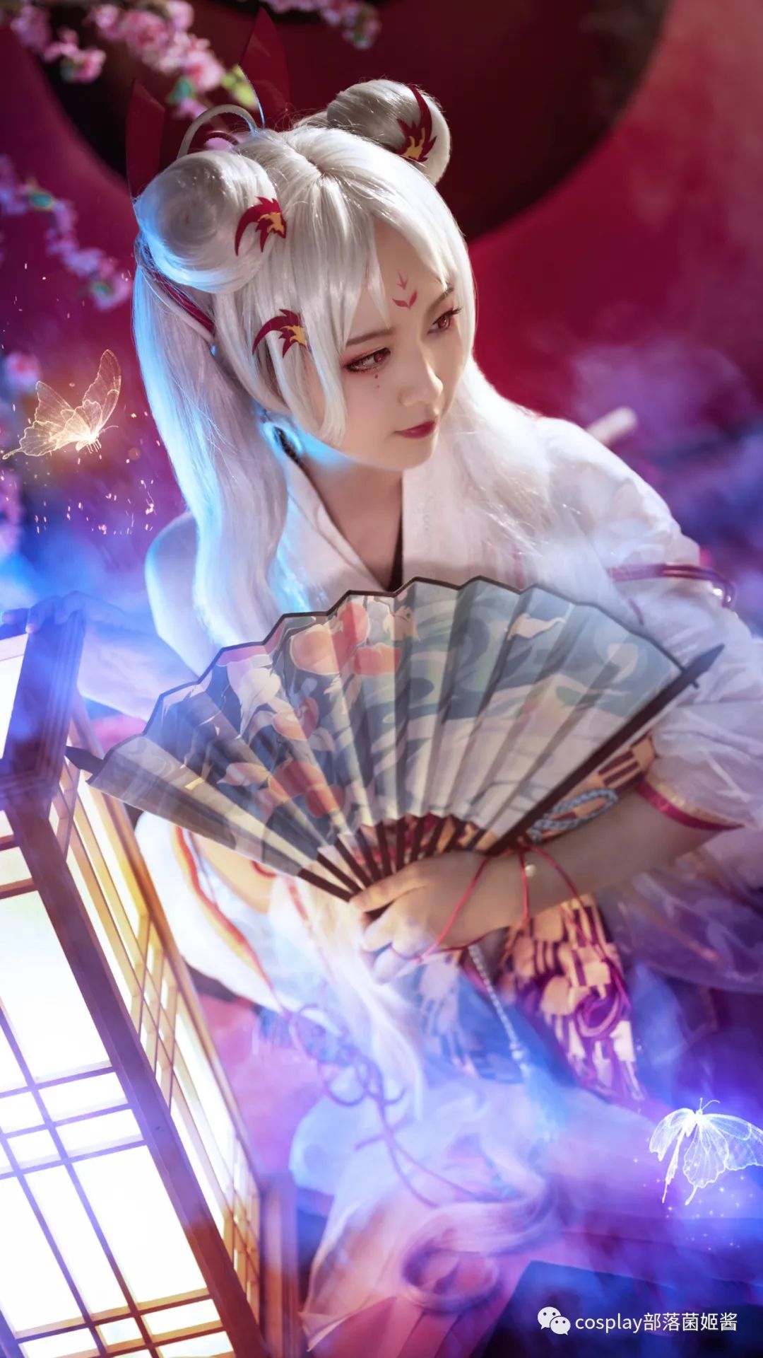 陰陽師|cos：陰陽師不知火cos正片@頭發，長腿好美