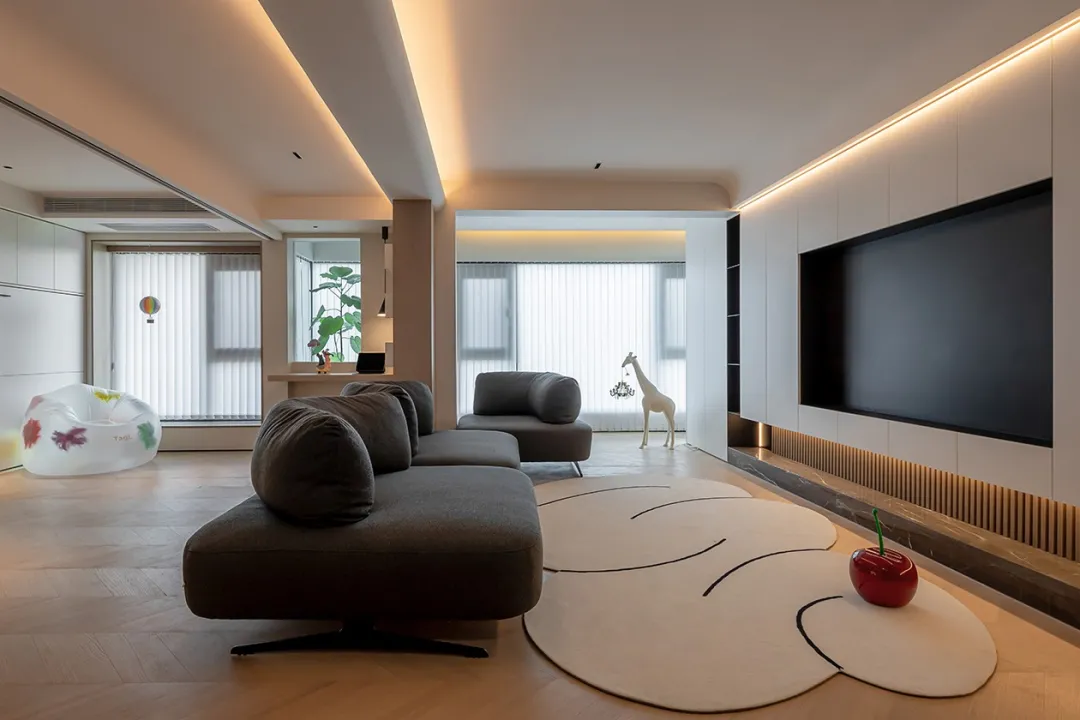 开放与童趣：130m2客餐厨+书房+休闲区一体，越看越喜欢！