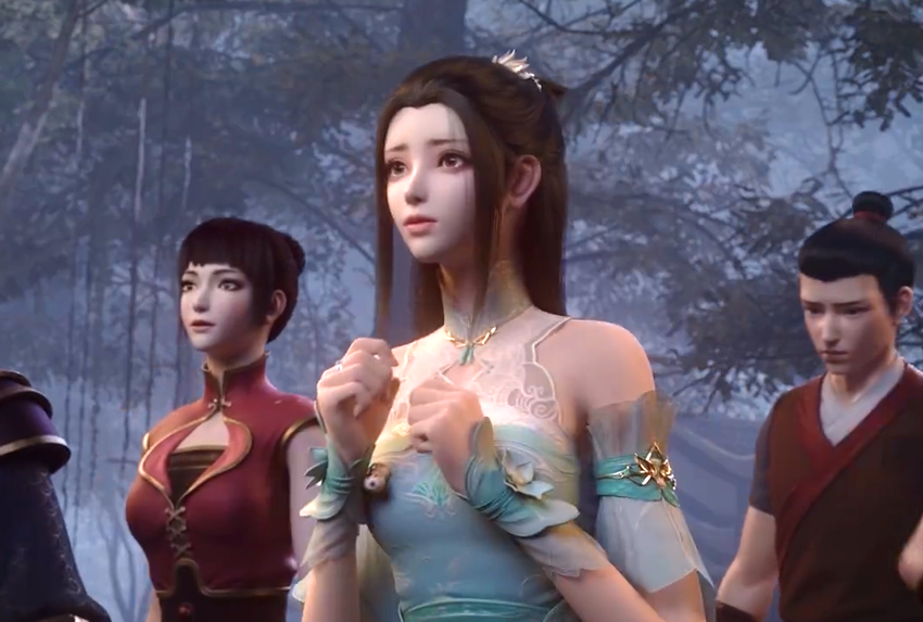 药老|斗破苍穹：薰儿新建模曝光，青衣装扮好美，年轻时的药老好帅！