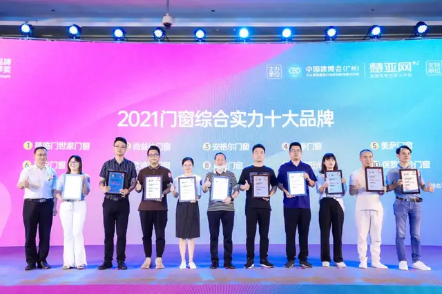 尚益达门窗|实力铸造品牌｜尚益达门窗斩获2021门窗行业“综合实力十大品牌”