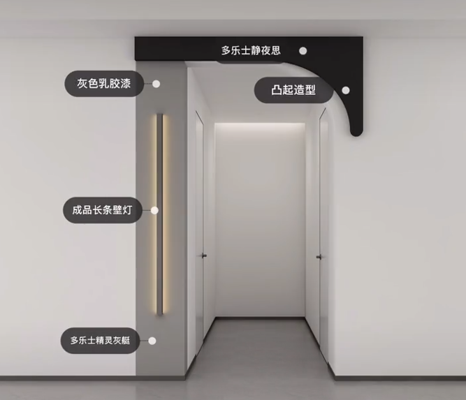 美宅设计|走廊过道入口有个梁,你还在包门套吗?可以这样做!