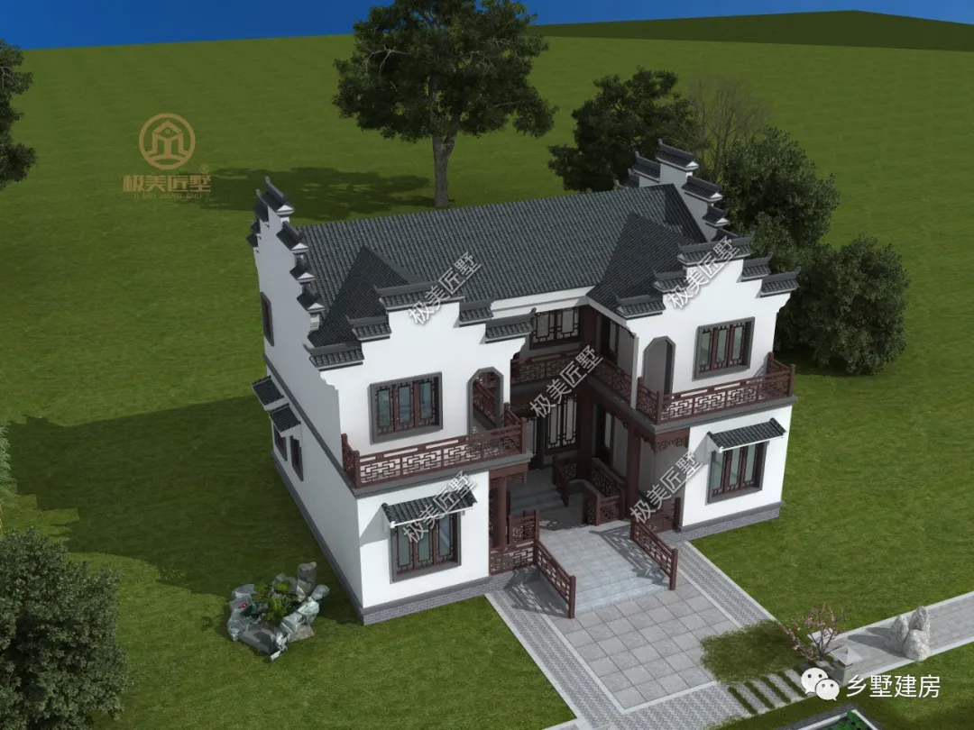 古色古香徽派别墅设计，造价经济，喜欢快快收藏