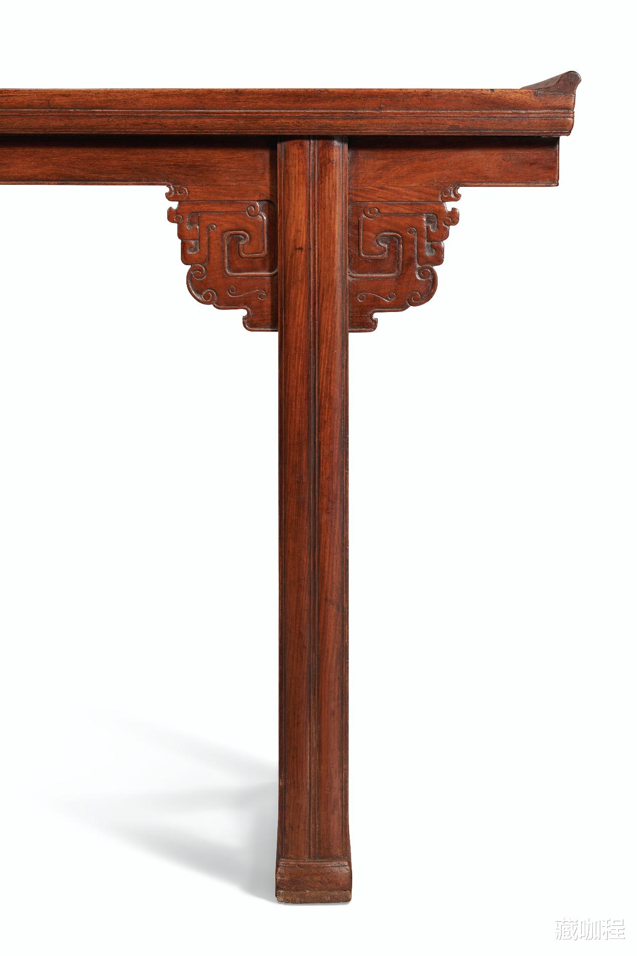 |嘉木堂经手皆重器，黄花梨拐子纹独板翘头案