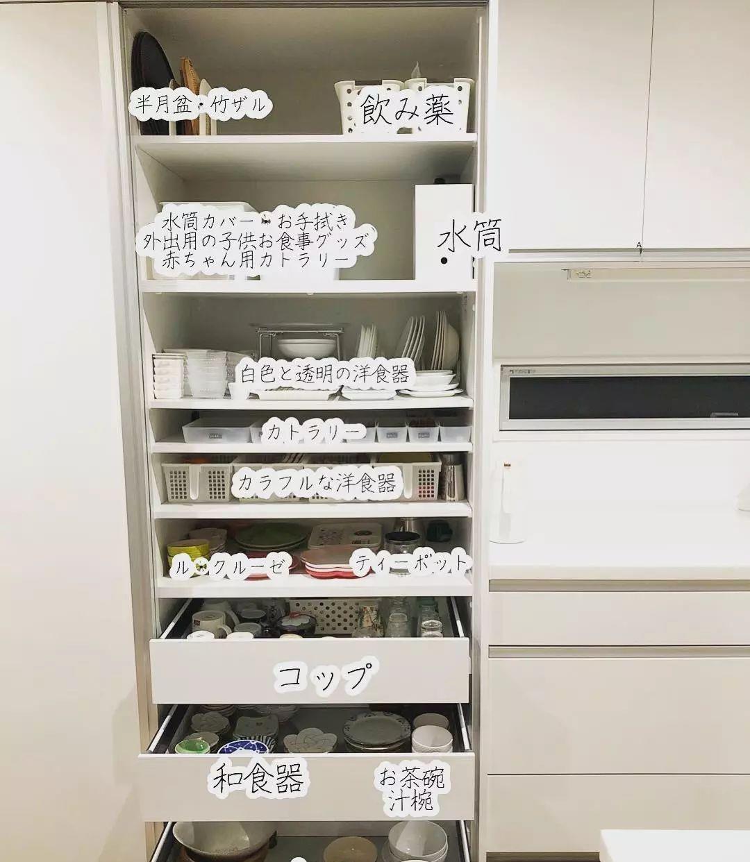 日本主妇分享的柜橱收纳,开放式整理,整洁美观,轻轻松松做收纳