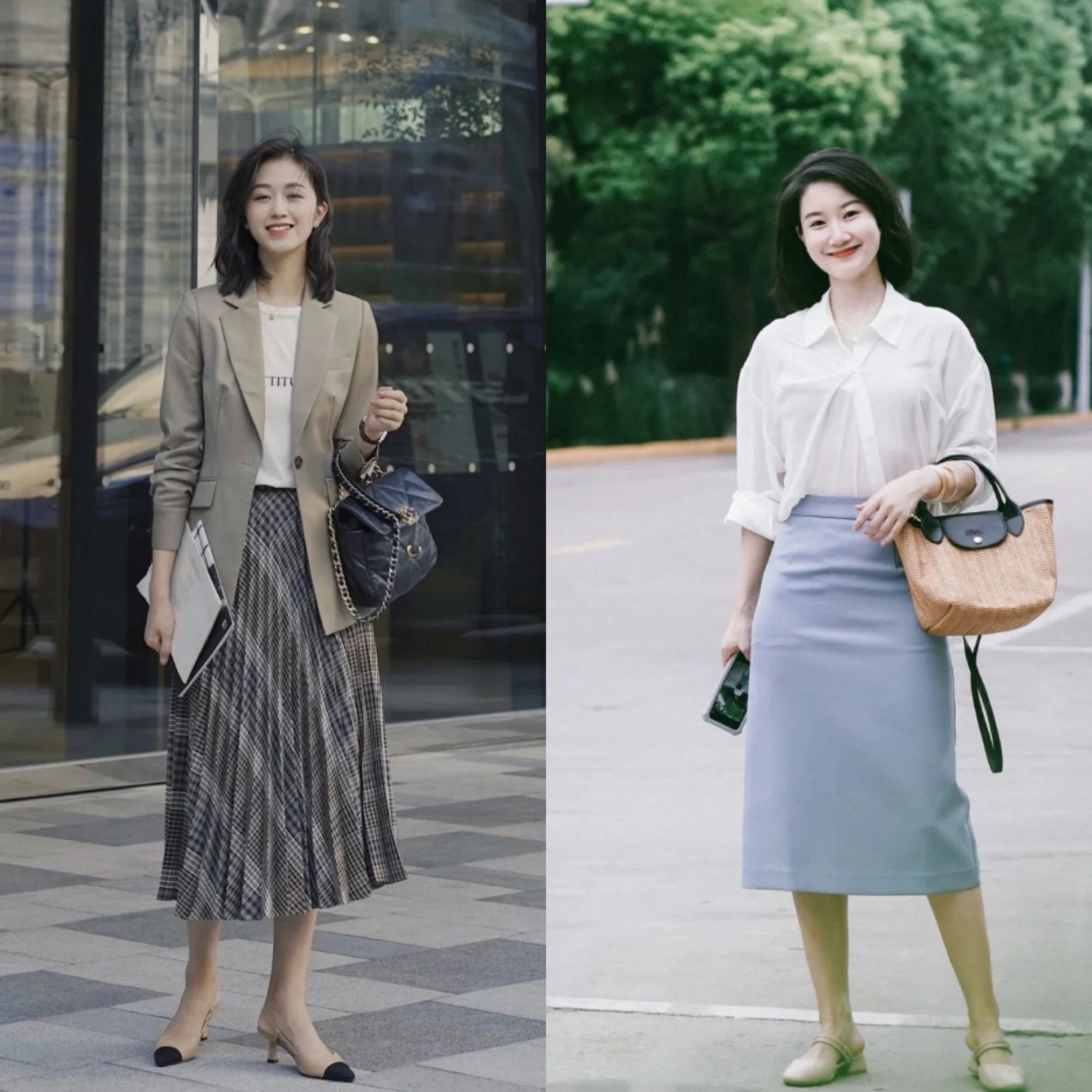 静静时尚达人|什么样的“半身裙”遮肉显瘦？这2款穿搭示范，轻松get时髦感