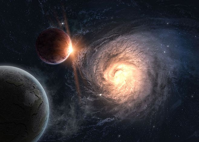 一个破纪录的缺氧星系,可能充满了巨大的恒星碎片
