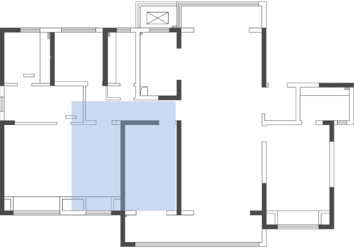 平层案例丨224㎡简约轻奢大宅设计，1个户型N种解决方案！