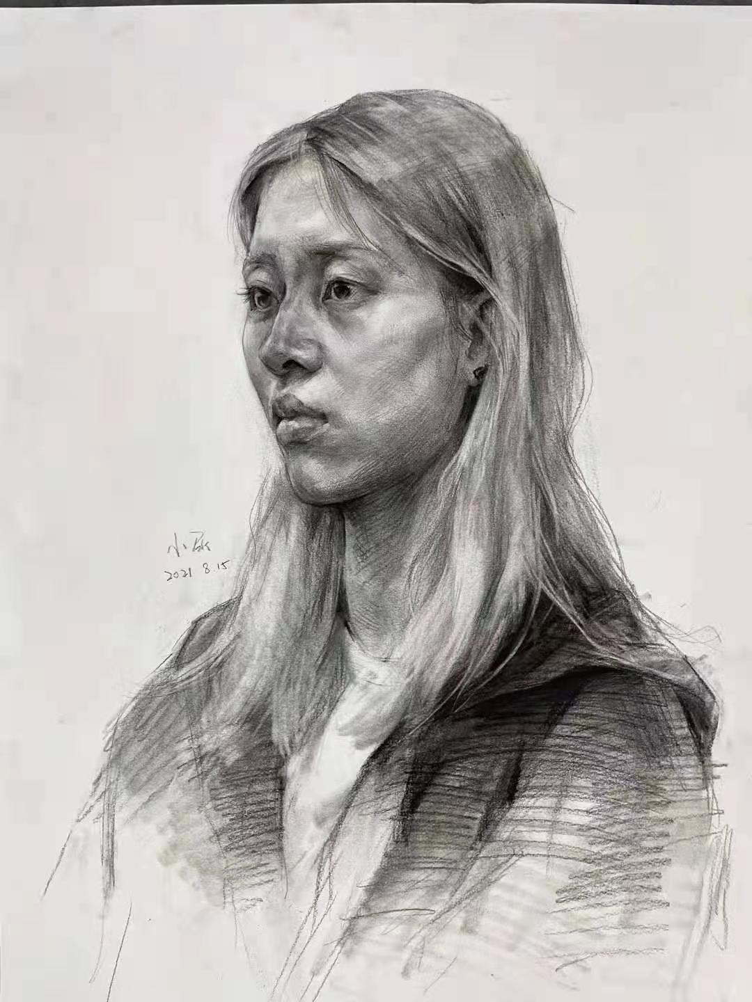 美术生女儿和电商老爸|厚一学堂校长班8月2张优秀的素描作品 这水平就是国美的标杆啊