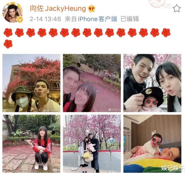 向佐|向佐首晒一家三口合照，女儿露正脸像妈妈，郭碧婷剪发宛如少女