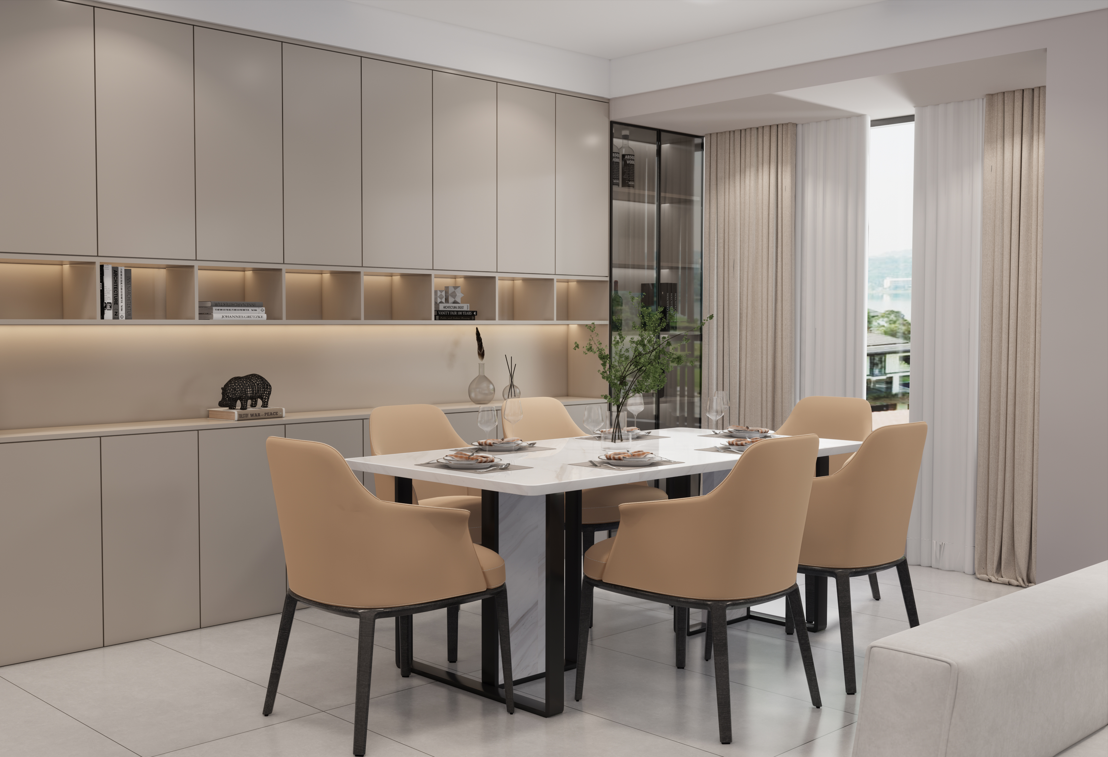 佳兆业207平现代风格装修案例