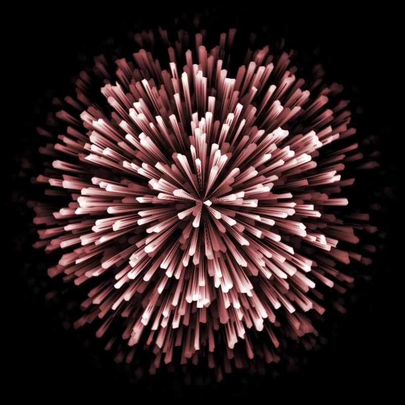 Ps制作静态烟花效果