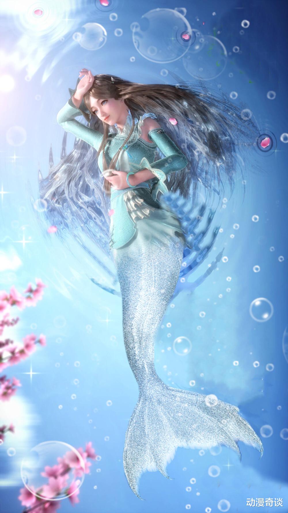 比比东|斗罗女神化身美人鱼，小舞清纯，宁荣荣梦幻，看到比比东心动了