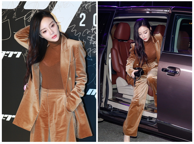 小白爱美搭 李小璐与甜馨穿棕色亲子装，看着更像是“姐妹”，双麻花辫真显嫩