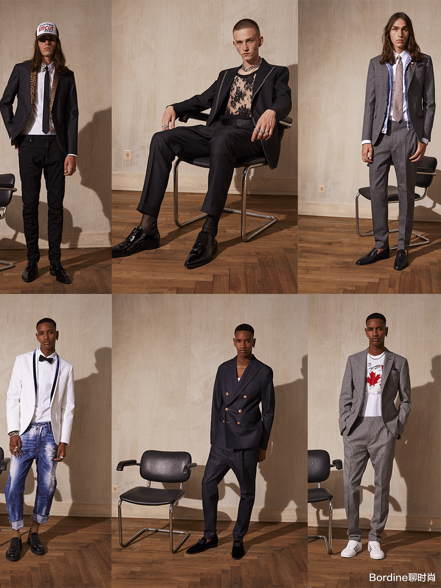 Bordine聊时尚 Dsquared2 2022春季,看起来并不怎么搭调的穿搭,则更为坚强