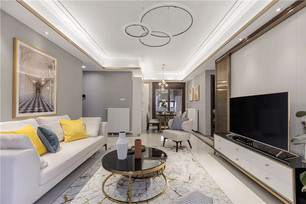 122㎡现代轻奢,壕气的精装房,改造轻盈舒适的空间!