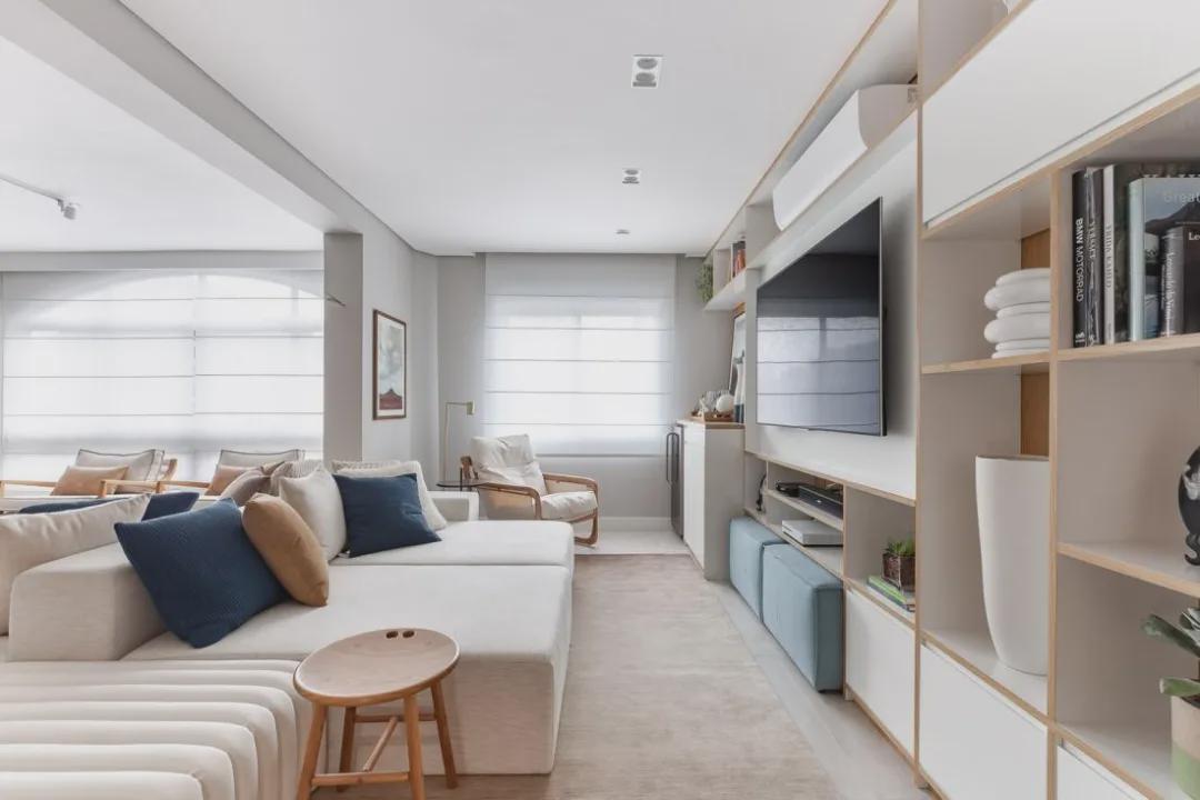 |90㎡养老房,背靠背沙发,容纳十几人不拥挤,最爱卧室设计,清爽