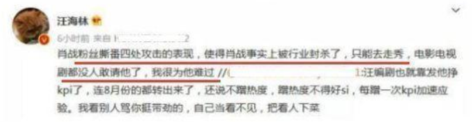 肖战|汪海林点评肖战演技差？不把心思放在业务上，网友质疑他是在炒作