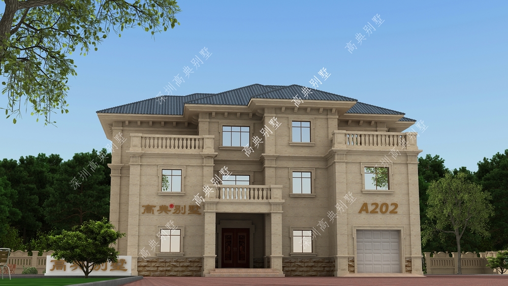 实力派的简欧别墅设计,建在村里,绝对是村里最拉风的那栋。