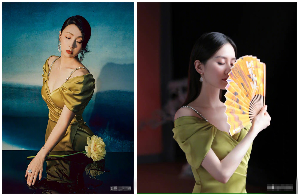 陶虹|34岁刘诗诗撞衫49岁陶虹，陶虹性感妩媚诗诗仙气但略逊一筹