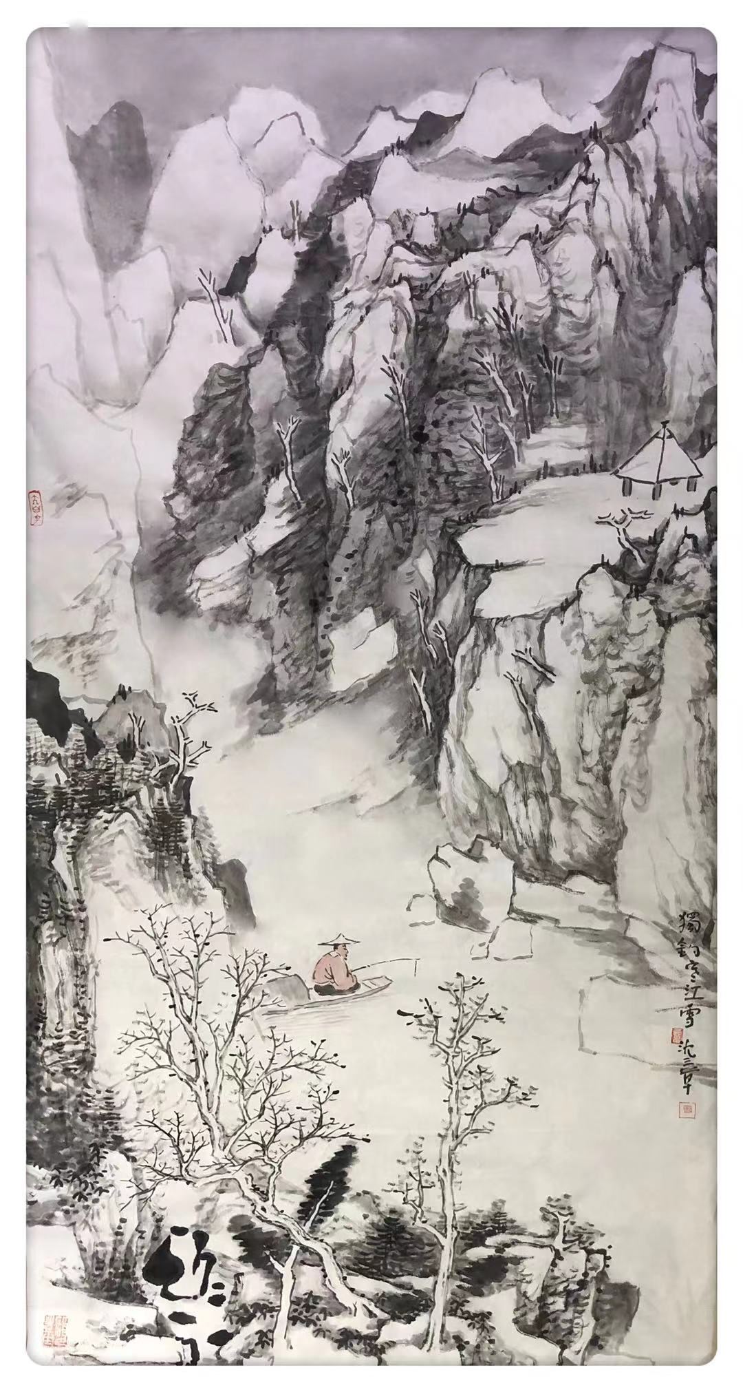 圈中最时尚|著名画家沈三草近作人物山水系列