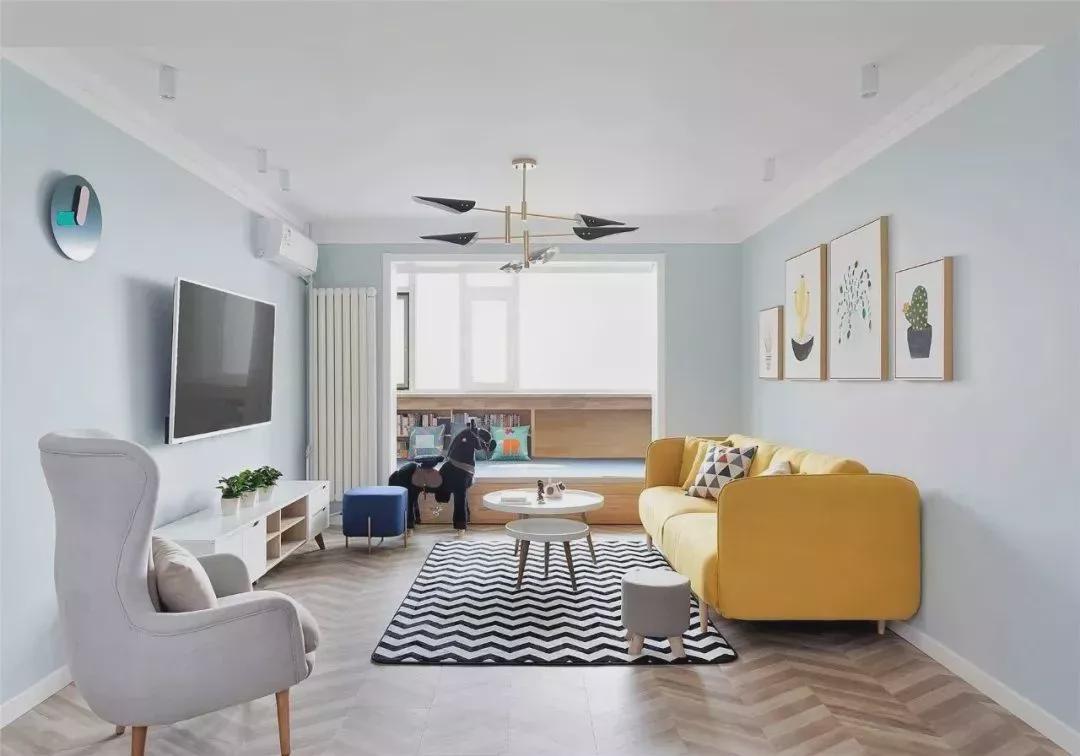 |63㎡小户型2室2厅简约北欧风，儿童房还能这样设计！
