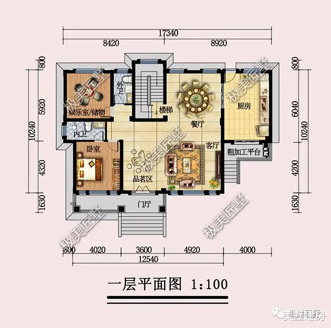 独立影音室+棋牌室,外观简单大气,布局十分舒适。