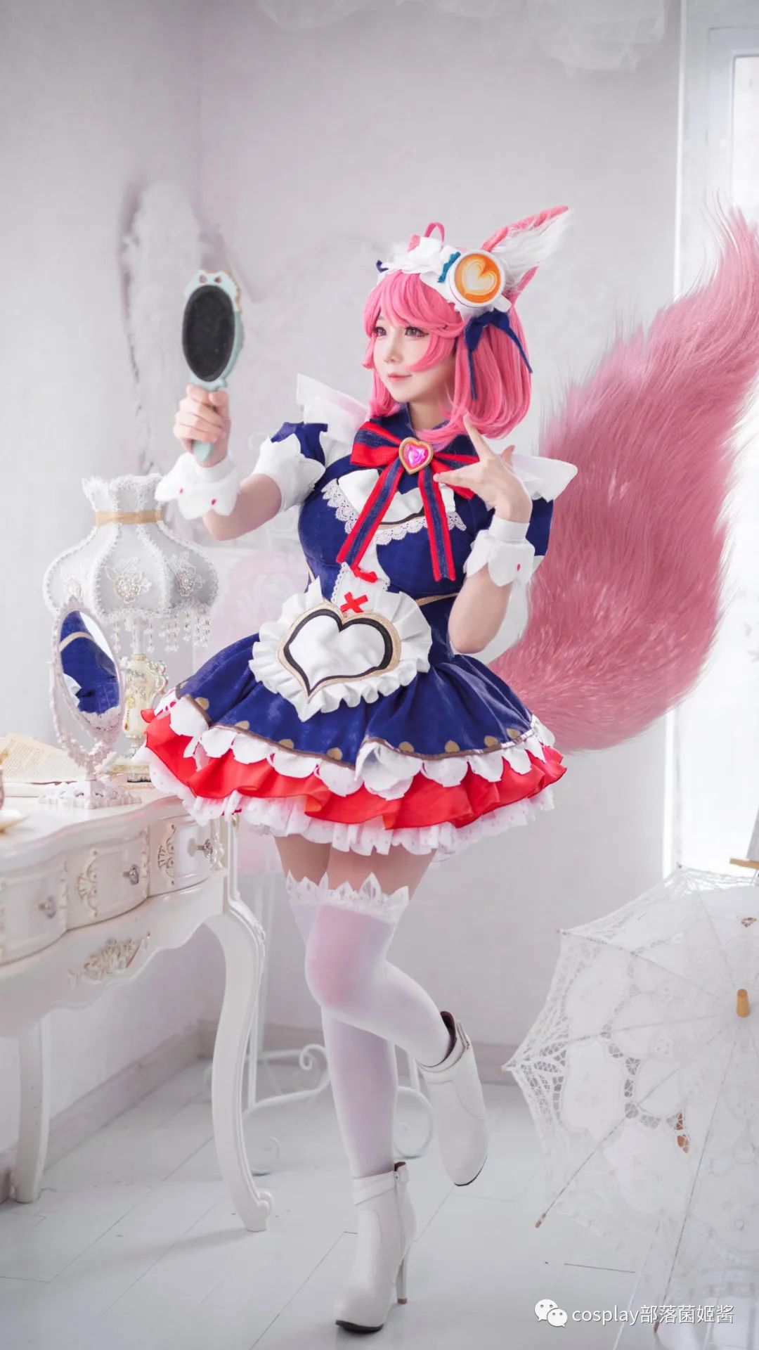 |cos：王者荣耀妲己女仆咖啡cos正片@楚楚子