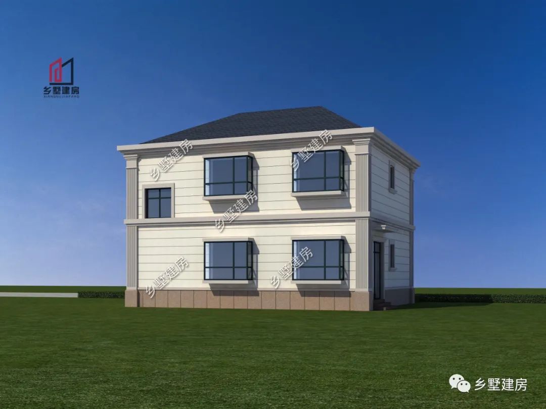 11.76X11.56米,造价26万,经济农村精致小二层