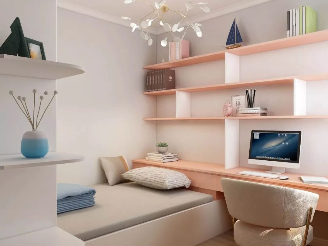 爱空间|复古墨绿+明亮橘橙，他用了33天，让77m2毛胚房满是艺术感