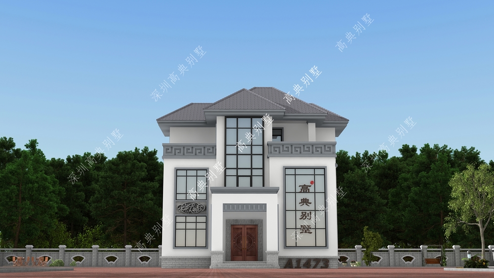 中式别墅|这款三层中式别墅，中式建筑的经典之作，美观实用。