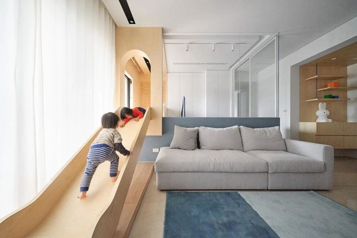 设计师|【小家掌】极简与童趣的平衡，86㎡亲子乐园宅！