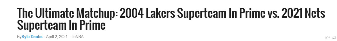 篮网队|04年湖人F4和篮网6巨头谁更强？美媒全方位对比，差距一目了然