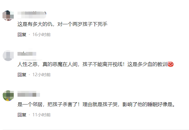 2岁男童突然失踪,找到时窒息身亡,知情人:疑似邻居嫌孩子吵闹