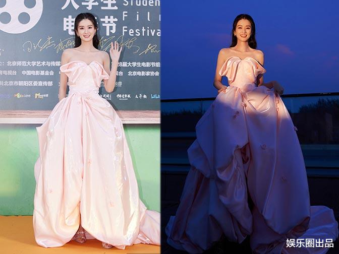 何赛飞|乔欣尝试公主造型，深夜站在阳台上拍大片，身形饱满略显大气