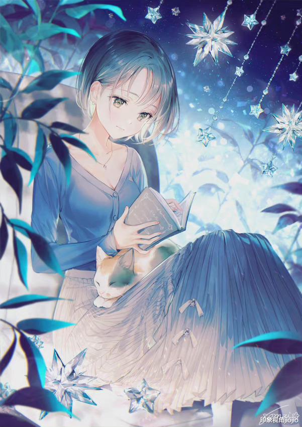 |清新淡雅的动漫花样少女，偏白彩色的渐变式上色太让人喜欢了