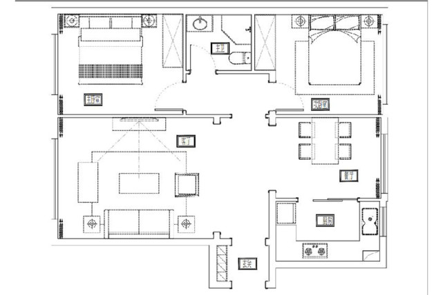 |94平现代二居室,把业主想要的“简单”搬到了家里