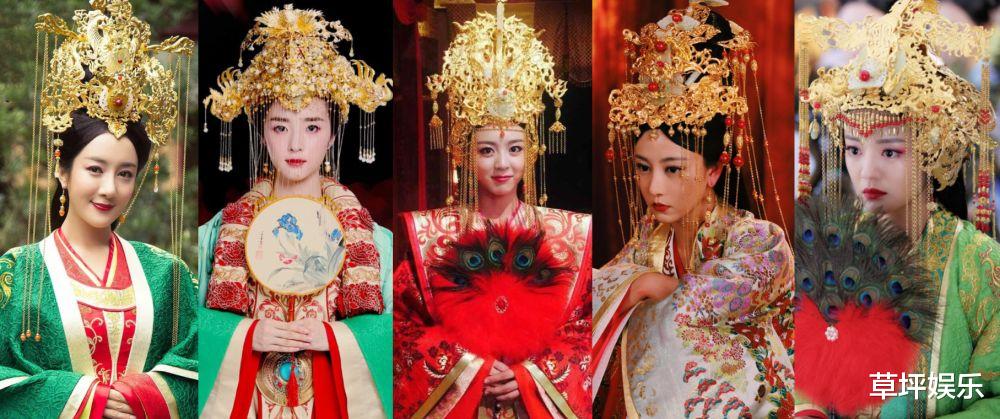 陈钰琪|古装新娘谁最美？唐嫣女王范，陈钰琪头上凤冠似螃蟹