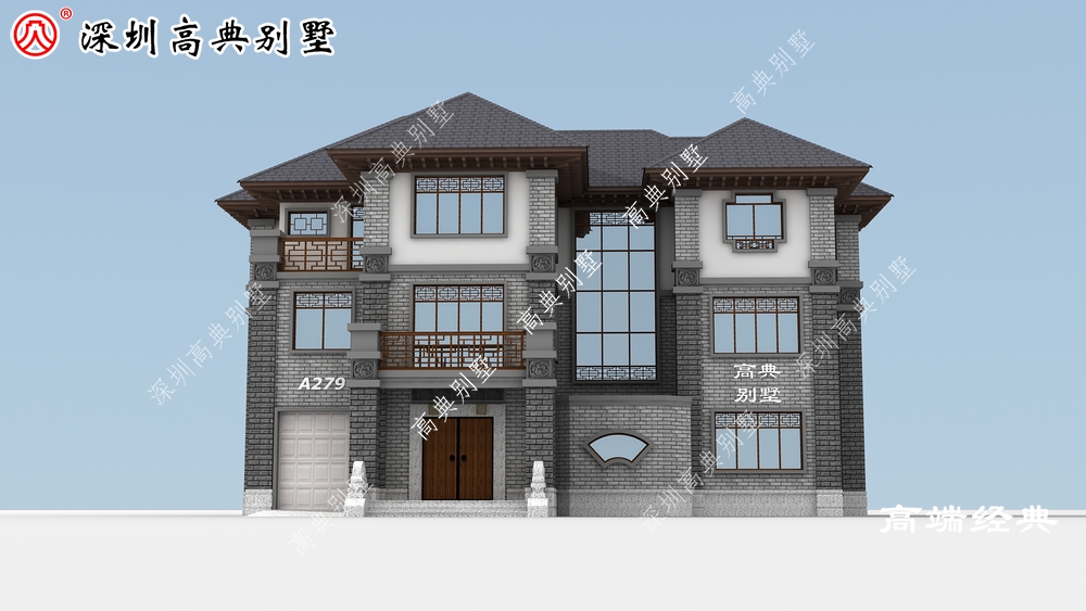 书房|新中式三层住宅，素雅端庄，田园生活气息满满
