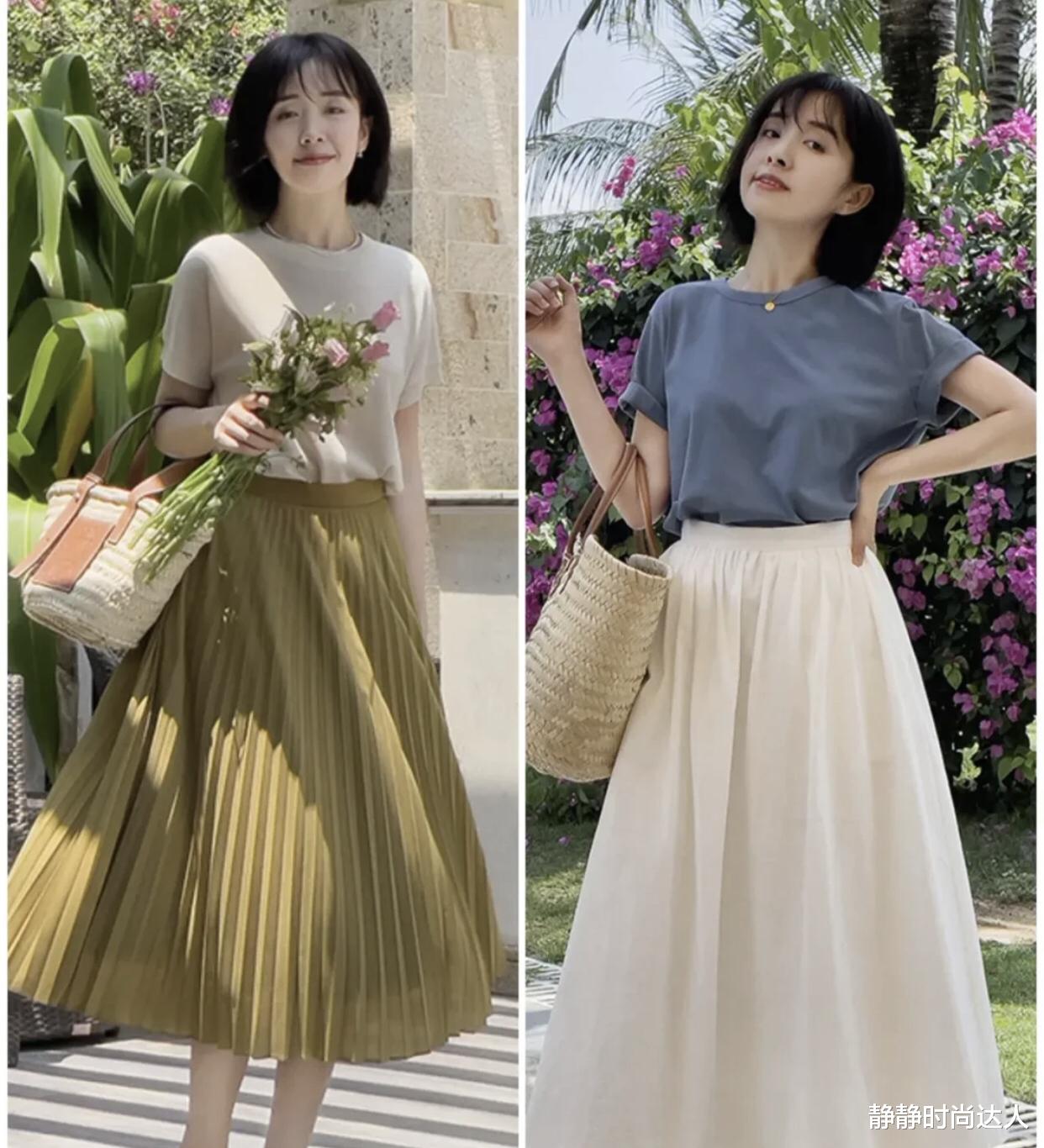 静静时尚达人|夏天流行的裙子:中年女性适合穿这3款,显瘦百搭还很减龄