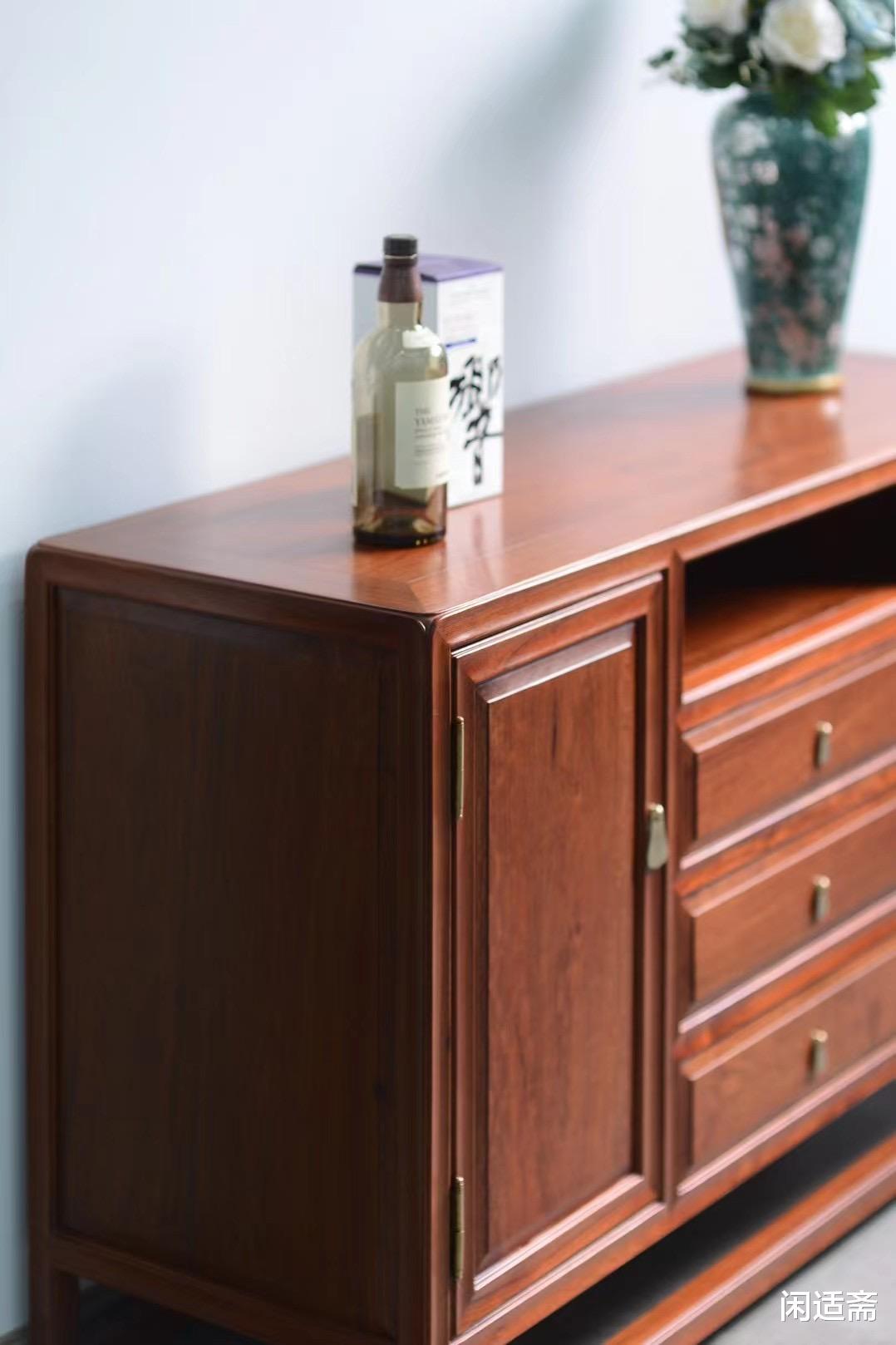 现代中式家具,缅甸花梨木,边角柜