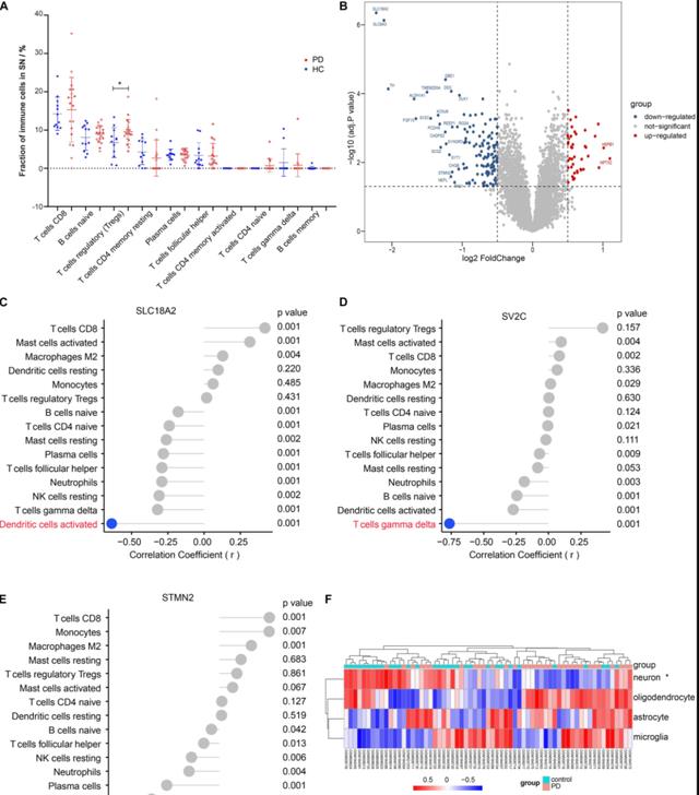  帕金森病潜在关键免疫细胞类型和基因
