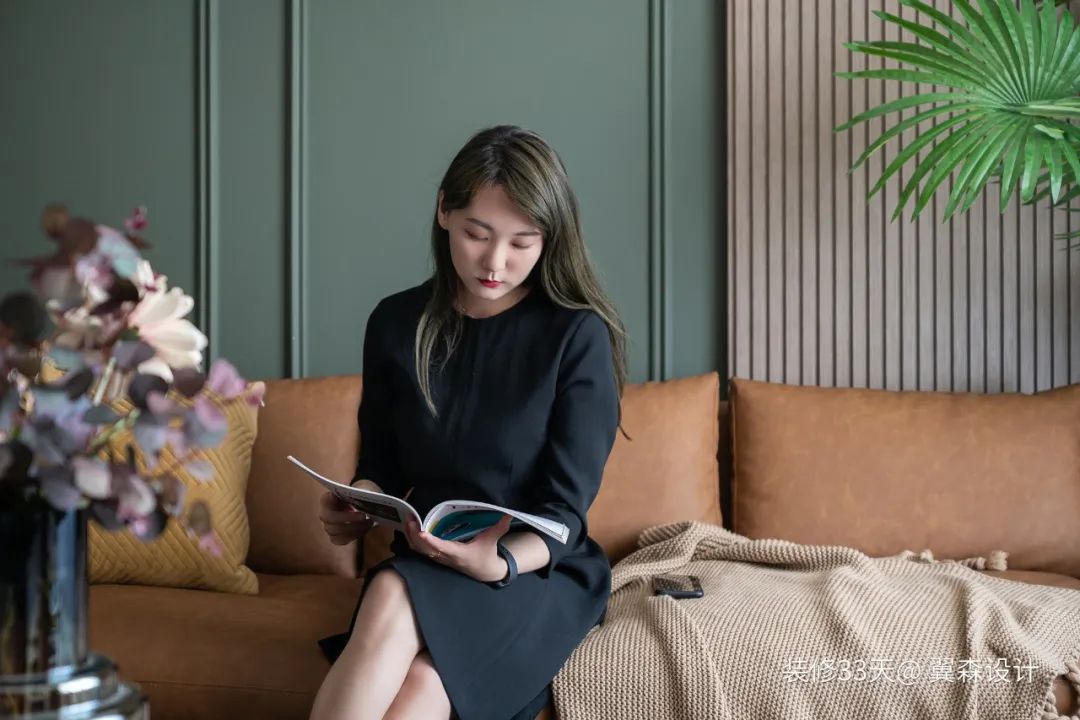 装修设计:110平复古色调混搭三室婚房