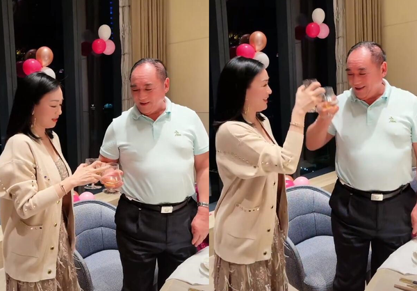 钟丽缇|51岁钟丽缇满脸红晕，倚靠公公肩膀举止亲近，婆婆曾嫌她年纪大