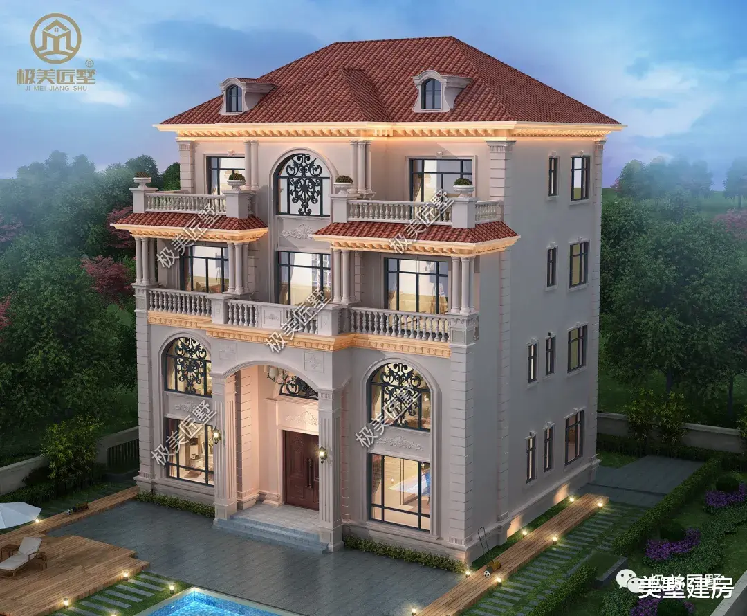 四层欧式豪华别墅,建一栋全村羡慕!