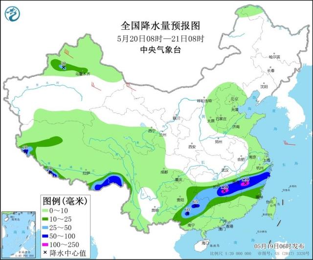 中国气象局 暴雨蓝色预警持续 19日南方地区将有较强降雨过程