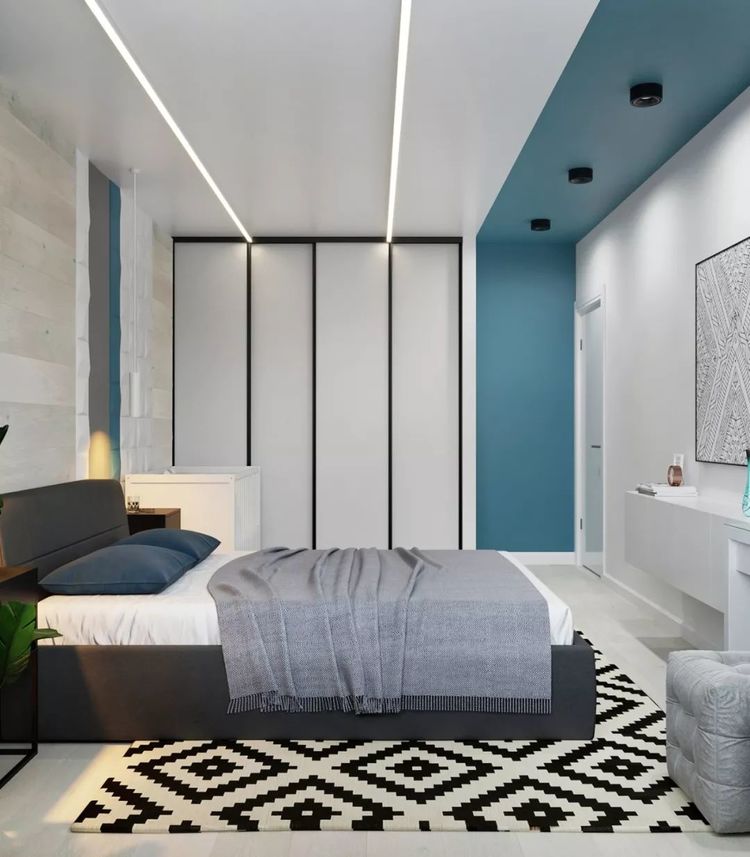 清新海洋风64平米小户型 蓝与白搭配很简约时尚