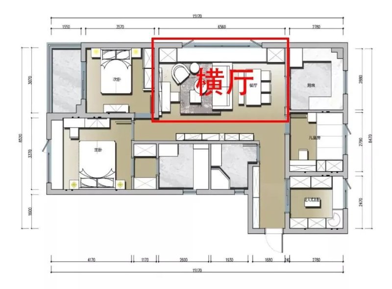 沙发|为什么“横厅”户型越来越招人喜欢？住过才知道，究竟有多爽！