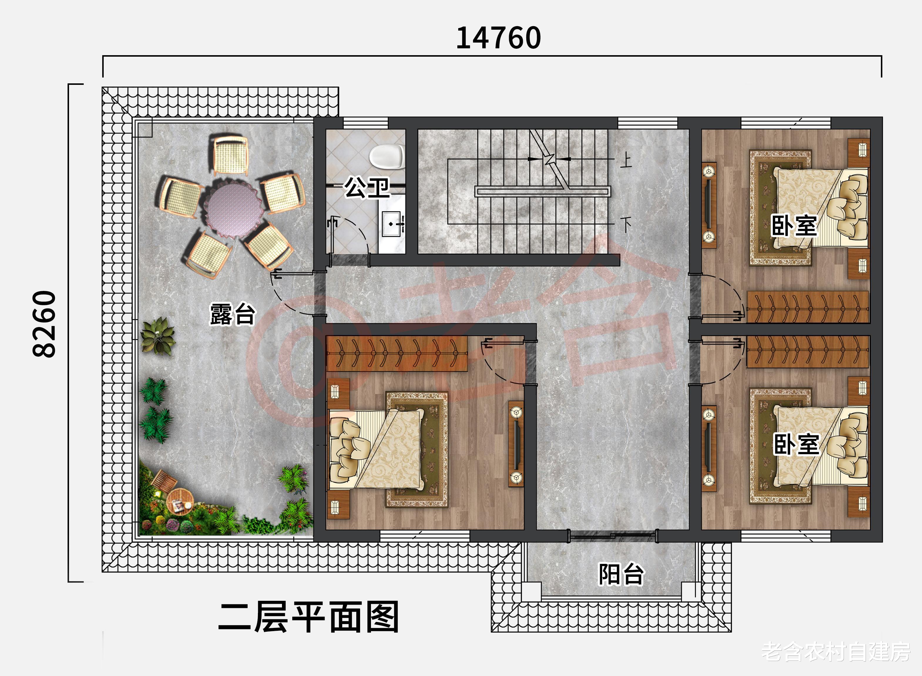卧室|农村花20万就能建的二层洋房,带柴火房和户外露台,住得舒服!